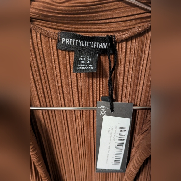 Pretty Little Thing Brown Dress - Picture 3 of 5